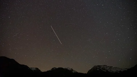 Star Time Lapse in the Sangre de Cristo Mountains Astrophotography Milky Way Stock Footage 94315643