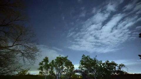 Star Time lapse With Some  Rolling Clouds Stock Footage 123393954