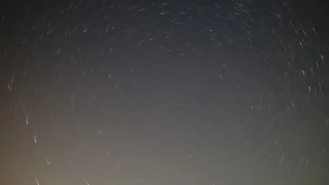 Star timelapse facing north during meteor shower Stock Footage 314238272