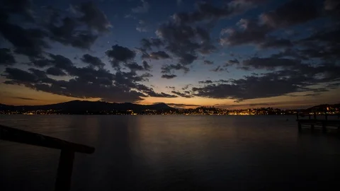 Star Timelapse at an lake in Austria Video stock 112989534