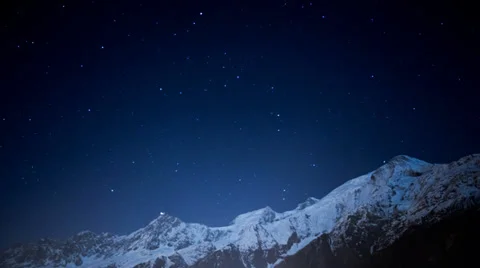 Star timelapse in mountains sky Stock Footage 38146062
