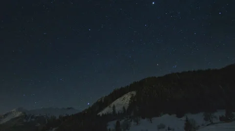 Star timelapse over mountain Stock Footage