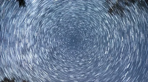 Star tracks in the form of long lines. TimeLapse Stock Footage