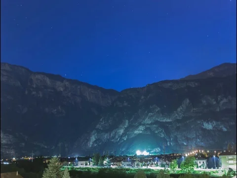 Star Trail and mountains Stock Footage 77970071