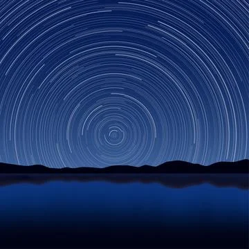 Star Trail Stock Illustration