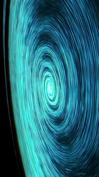 Star trail motion blur over a dark night sky in the wilderness Stock Illustration