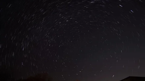 Star Trail Time-lapse in desert of Arizona Stock Footage 102387171