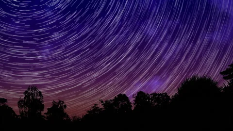 Star trails animation Stock Footage 96215518