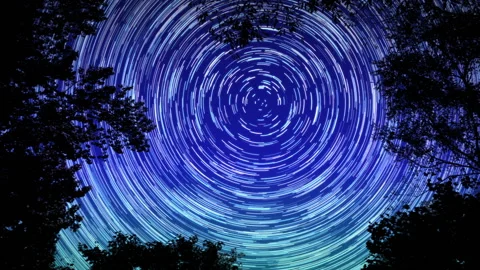 Star trails animation Video stock 96286576