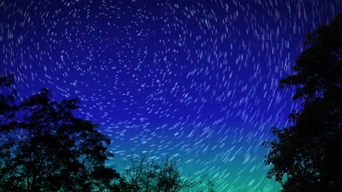 Star trails animation Stock Footage 96286652