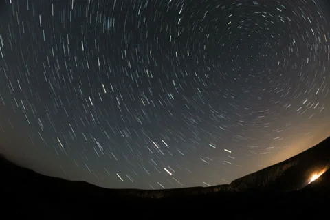Star trails dissapear 6K Stock Footage 36961926