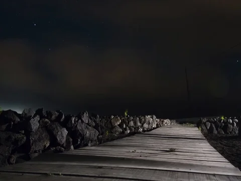Star Trails in Lanzarote Stock Footage 75262565