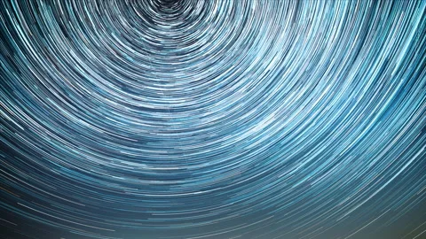 Star Trails On Night Sky Background. Met... | Stock Video | Pond5
