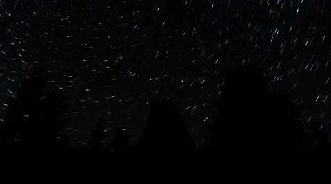 Star Trails over Devil's Tower Stock Footage 54714980