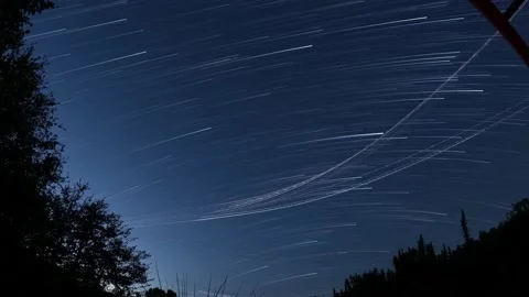 Star Trails Over Malibu Stock Footage 231015601