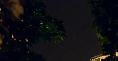 Star trails over the night sky Stock Footage 77285109