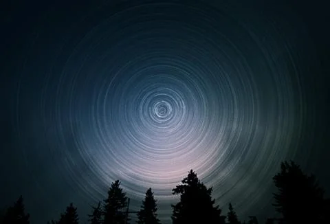 Star trails Stock Photos