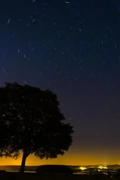 Star trails Stock Photos