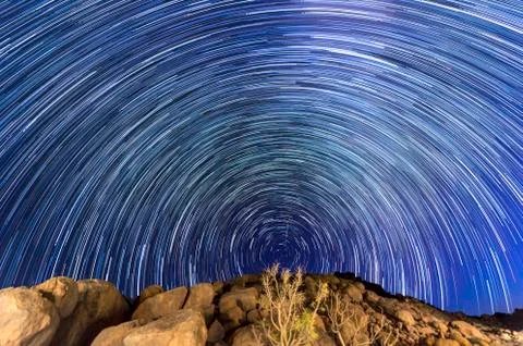 The star trails Stock Photos