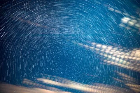 Star trails Stock Photos