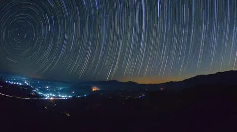 Star trails Stock Photos