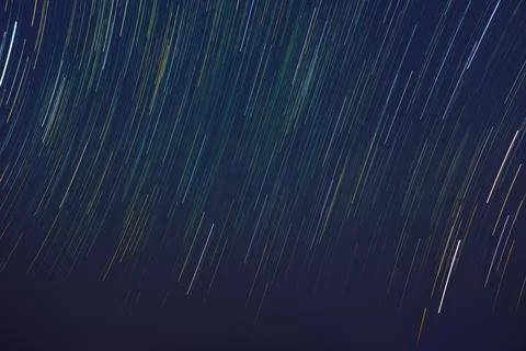 Star trails. Stock Photos