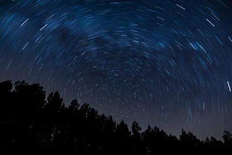 Star trails Stock Photos