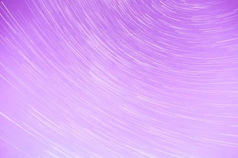 Star Trails with Puple Sky Stock Photos