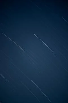 Star trails in the sky. Stock Photos