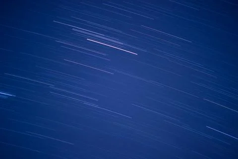 Star trails in the sky. Stock Photos