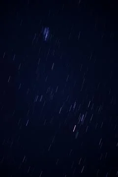Star trails in the sky. Stock Photos