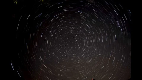 Star trails time lapse Stock Footage 100988374