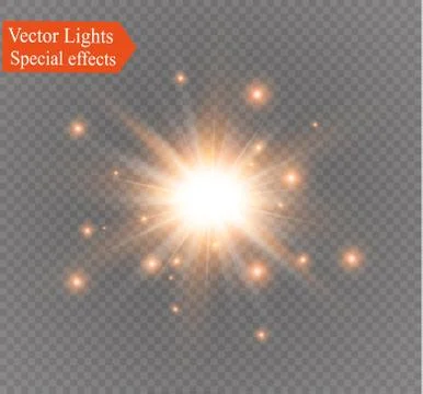 Star on a transparent background,light effect,vector illustration. burst with Stock Illustration