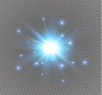 Star on a transparent background,light effect,vector illustration. burst with Stock Illustration
