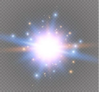 Star on a transparent background,light effect,vector illustration. burst with Stock Illustration