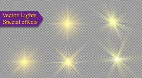 Star on a transparent background,light effect,vector illustration. burst with Stock Illustration