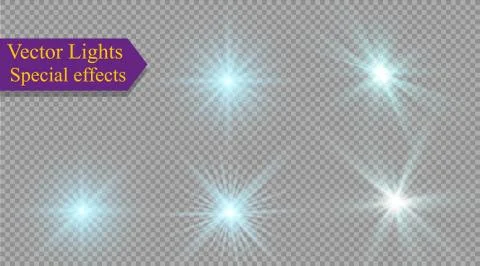 Star on a transparent background,light effect,vector illustration. burst with Stock Illustration