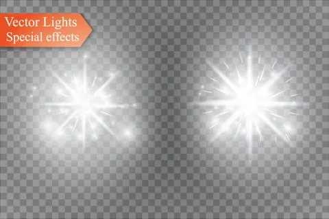 Star on a transparent background,light effect,vector illustration. burst with Stock Illustration