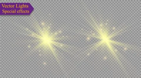 Star on a transparent background,light effect,vector illustration. burst with Stock Illustration
