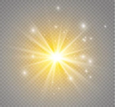 Star on a transparent background,light effect,vector illustration. burst with Stock Illustration