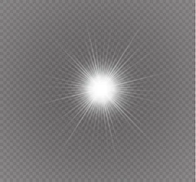 Star on a transparent background,light effect,vector illustration. burst with Stock Illustration