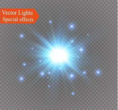 Star on a transparent background,light effect,vector illustration. burst with Stock Illustration