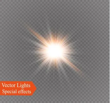 Star on a transparent background,light effect,vector illustration. burst with Stock Illustration