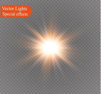 Star on a transparent background,light effect,vector illustration. burst with Illustrazione stock