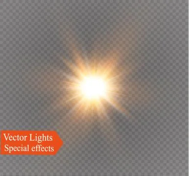 Star on a transparent background,light effect,vector illustration. burst with Stock Illustration