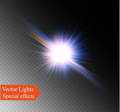 Star on a transparent background,light effect,vector illustration. burst with Stock Illustration