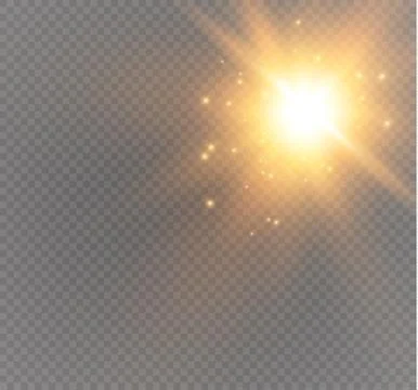 Star on a transparent background,light effect,vector illustration. burst with Stock Illustration