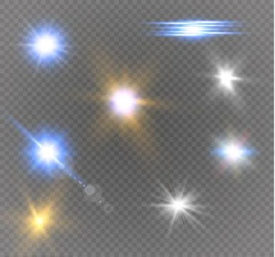 Star on a transparent background,light effect,vector illustration. burst with Stock Illustration