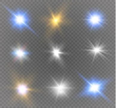 Star on a transparent background,light effect,vector illustration. burst with Stock Illustration
