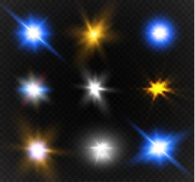 Star on a transparent background,light effect,vector illustration. burst with Stock Illustration